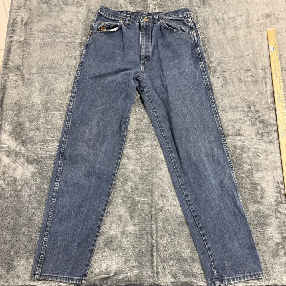 Wrangler‎ Hero Jeans Mens 31x32 Dark Wash Straight Leg Denim Blue